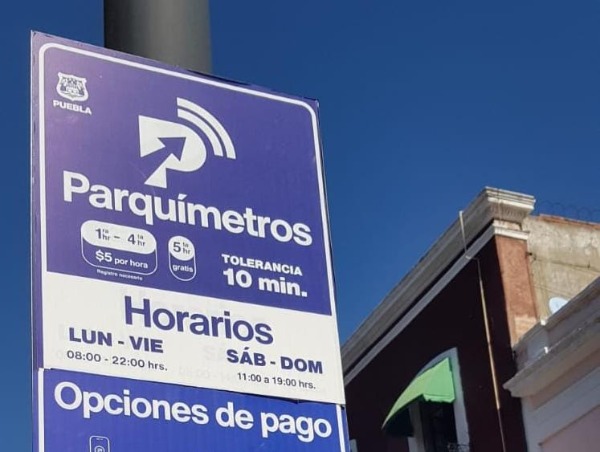 Decretan cobro de parquímetros para la ciudad de Puebla