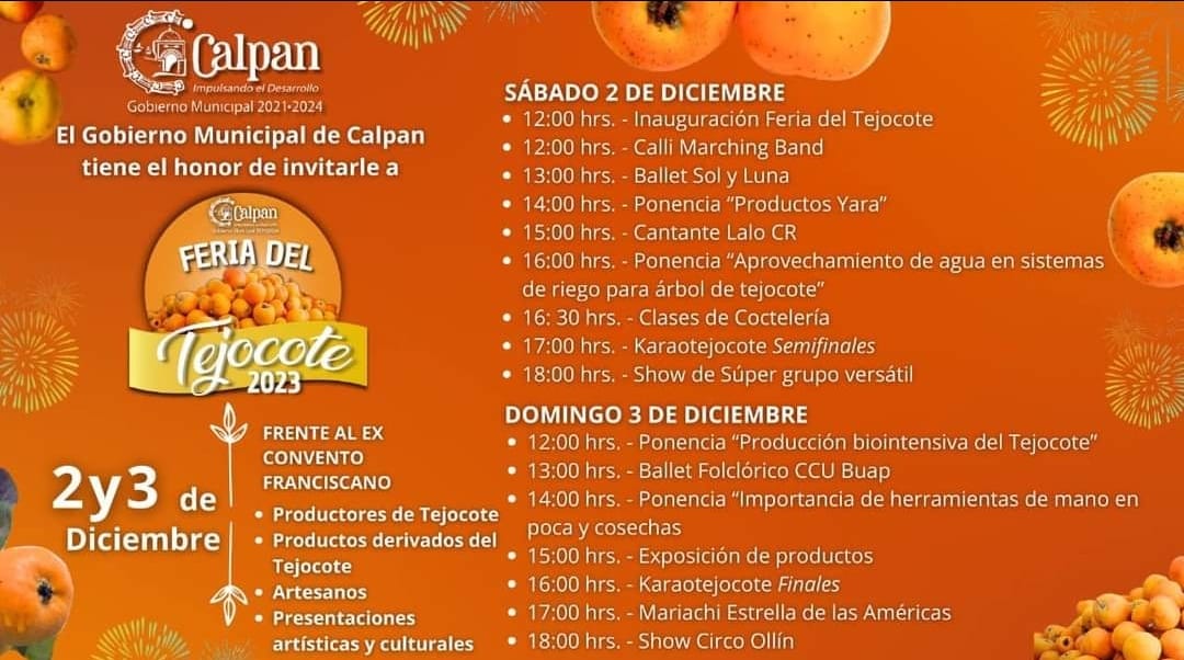 La Feria del Tejocote 2023 congregará a 35 expositores
