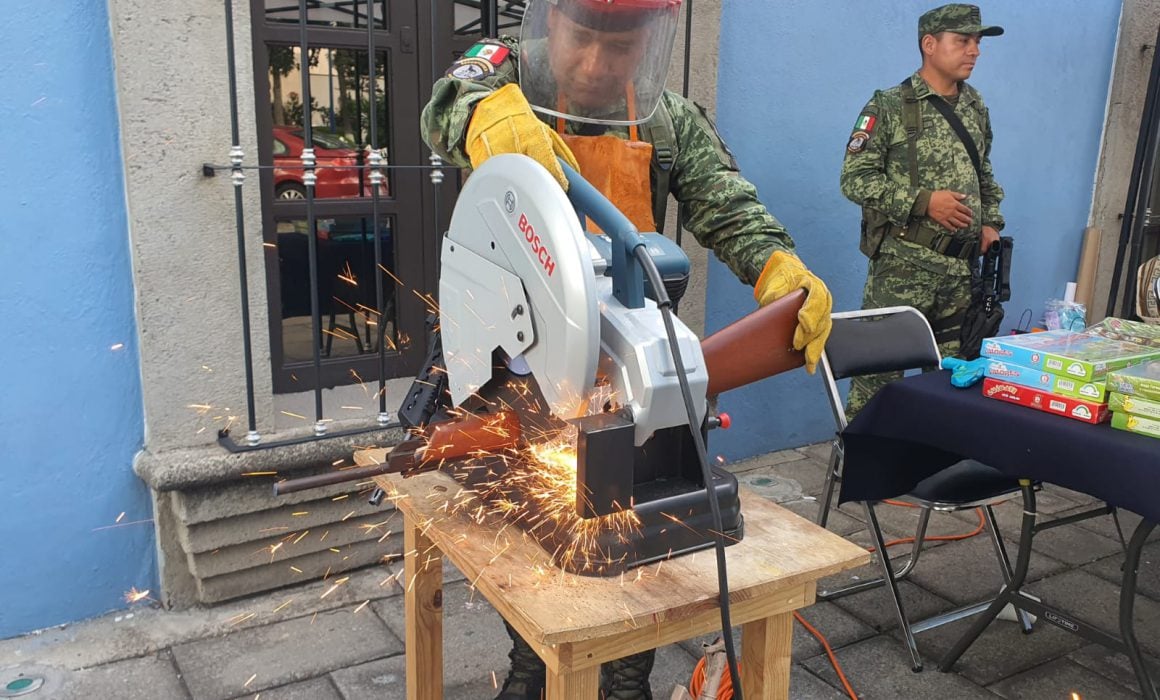 Avanza desarme voluntario con 45 armas canjeadas: Cesesp