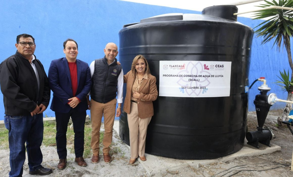 Entregó Lorena Cuéllar sistemas de cosecha de agua de lluvia en Nativitas