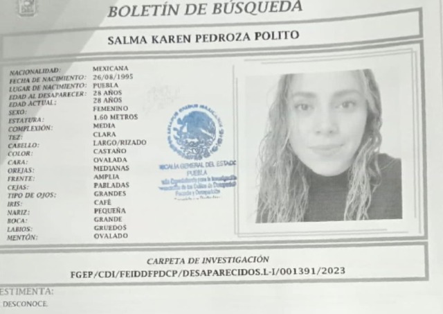 Revela Fiscalía de Puebla que Karen Pedroza planeó su desaparición