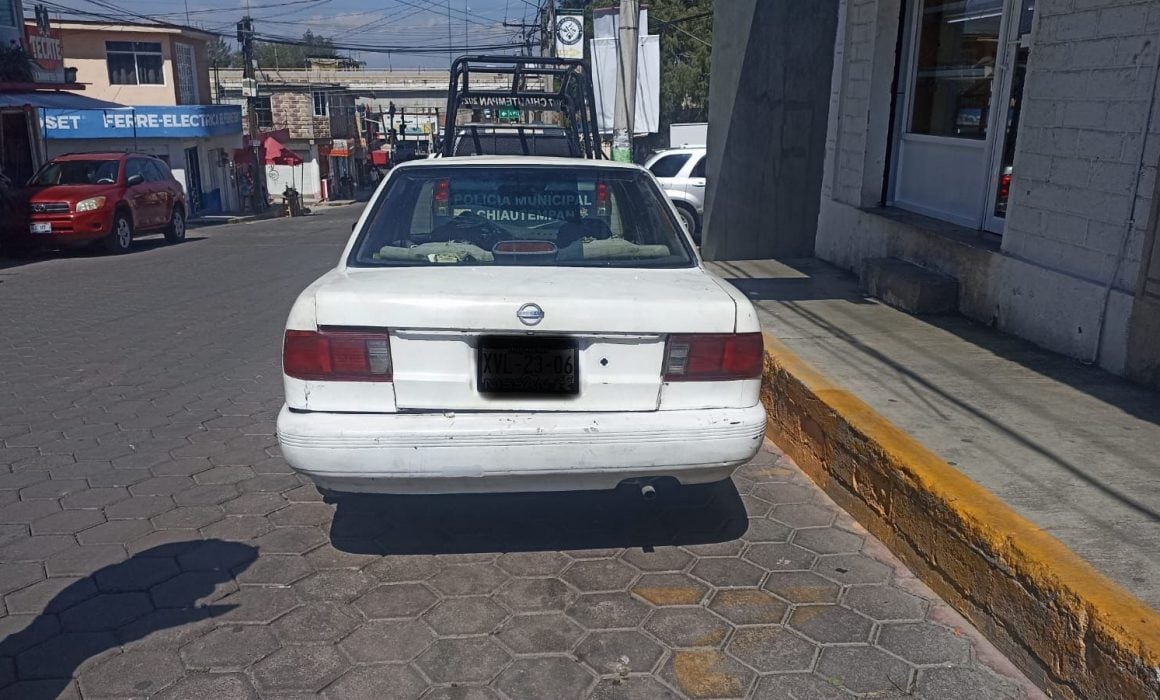 Recupera Policía de Chiautempan vehículo con reporte de robo