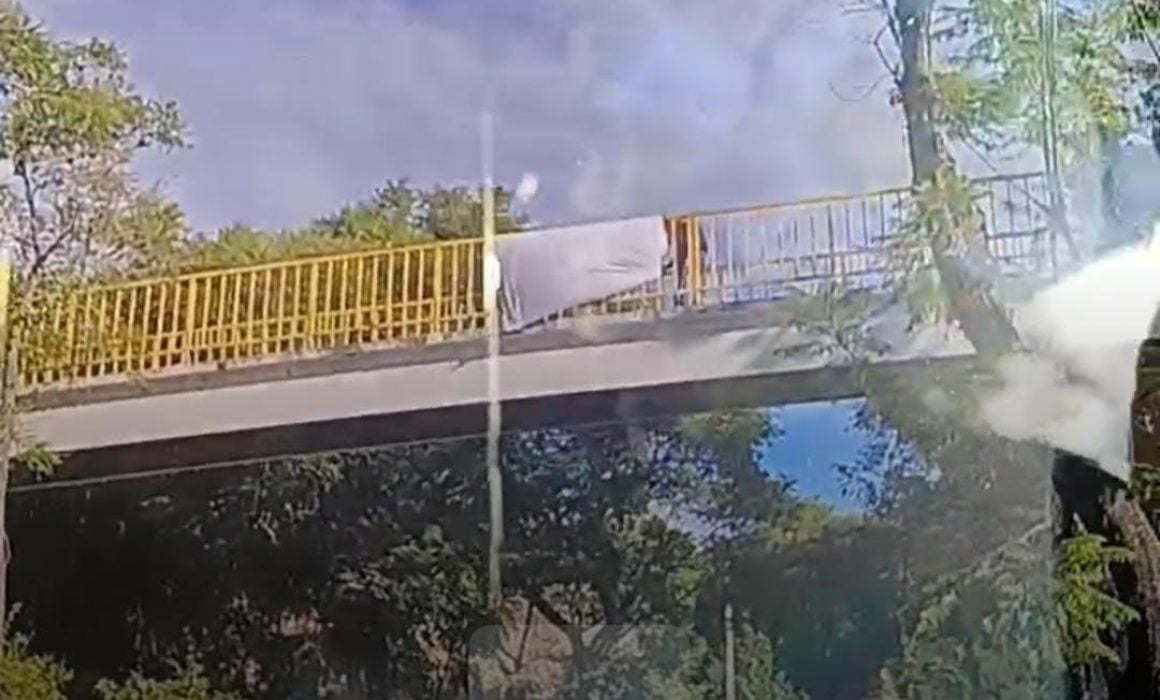 Localizan presunta narcomanta en la Avenida Puebla, en Tlaxcala