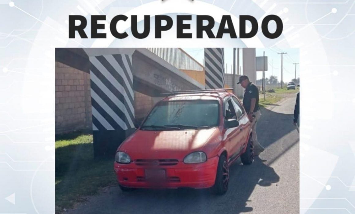 Recupera policía de Huamantla vehículo con reporte de robo