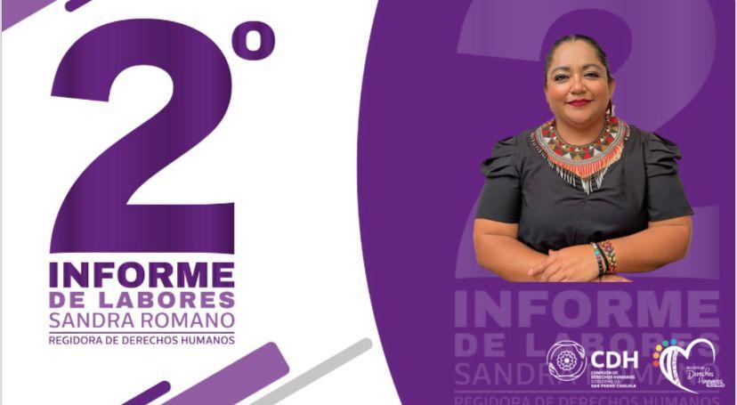 Rinde segundo Informe de Labores regiduría de Derechos Humanos de San Pedro Cholula