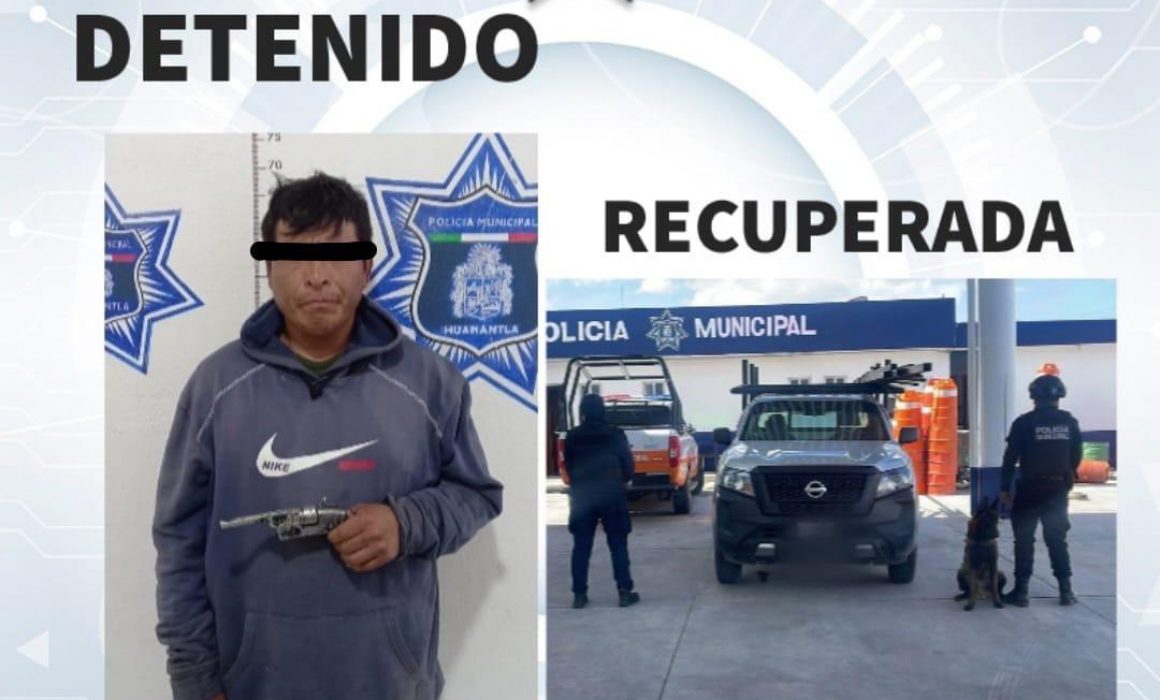 Atrapan policías de Huamantla a ladrón que robó un vehículo con violencia