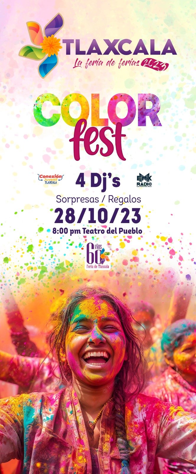 Llega Color Fest al teatro del pueblo de Tlaxcala, la feria de ferias
