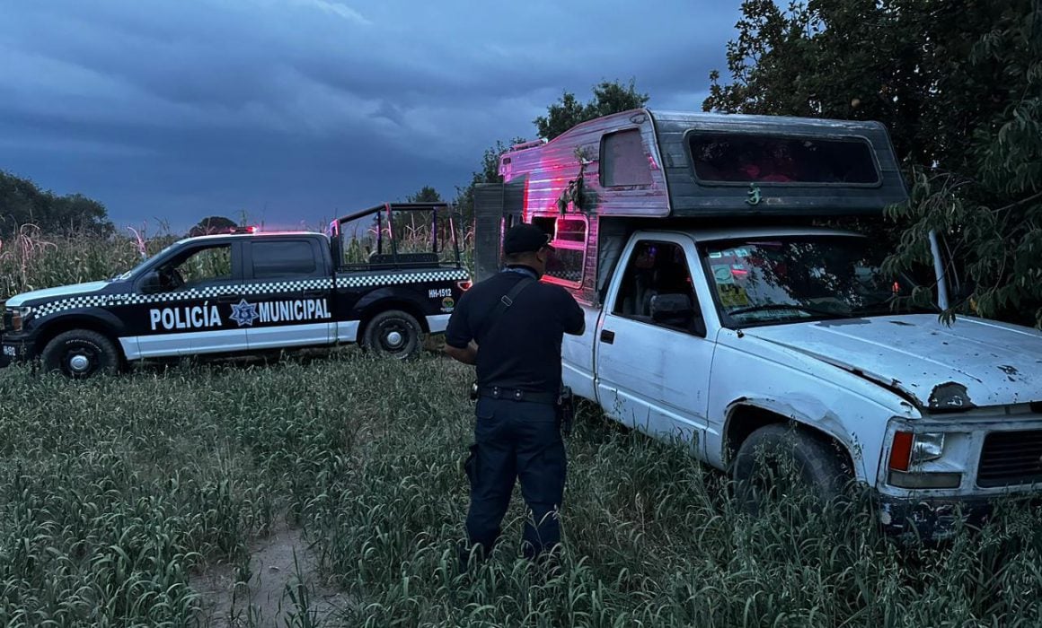 Localiza policía de Huamantla camioneta abandonada gracias al apoyo ciudadano