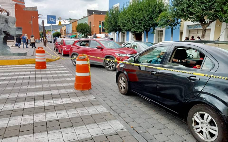 Cierre vial en zócalo de Tlaxcala por infraestructura del Mundial de Voleibol