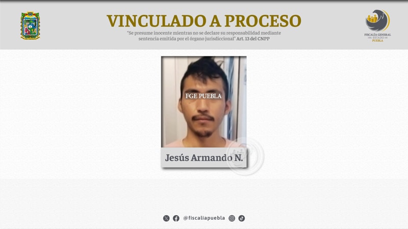 Jesús Armando N. es enviado a prisión por posesión de arma y narcóticos en Tehuacán