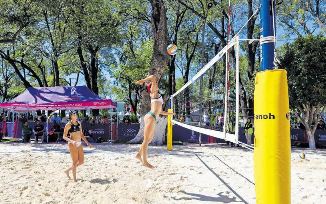 Apapachan tlaxcaltecas a duplas mexicanas previo al campeonato de voleibol