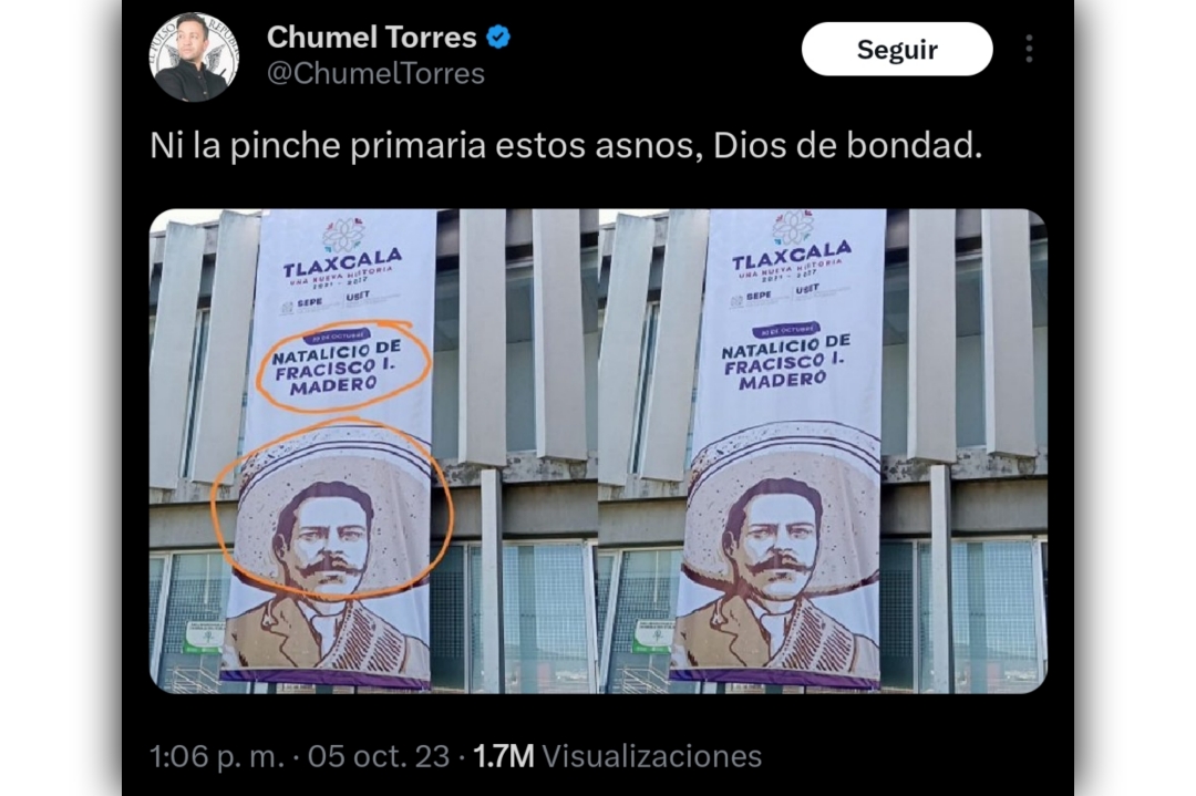 Chumel Torres tilda de "asnos" a personal de SEPE en Tlaxcala por error en pendones