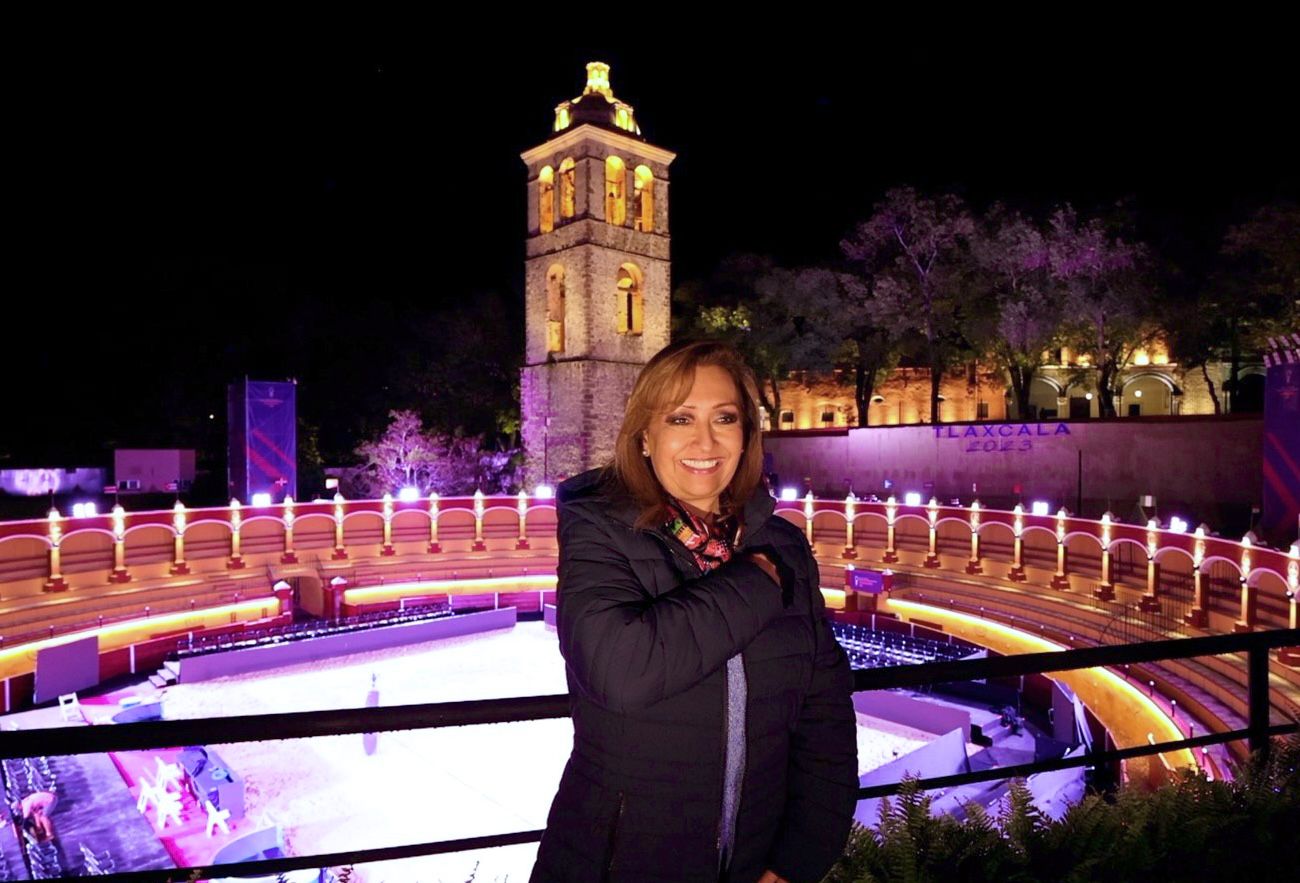 Supervisa gobernadora plaza de toros de Tlaxcala para Mundial De Voleibol