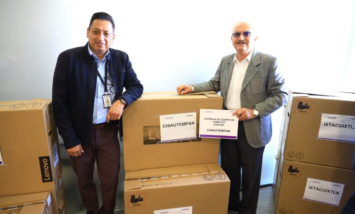 Recibe Chiautempan equipo de cómputo para reforzar labores de inteligencia
