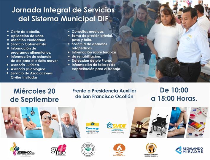 Tendrá Jornada Integral del SMDIF San Francisco Ocotlán el 20 de septiembre