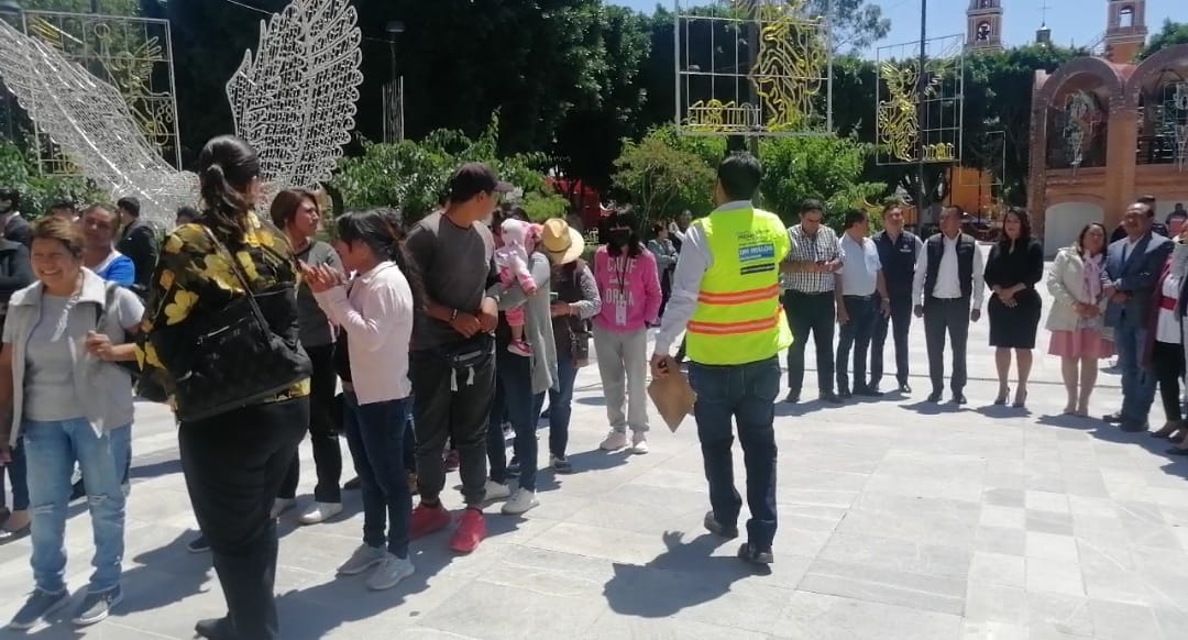 Con un tiempo de evacuación de 1´10´´ San Andrés Cholula participa en el “Primer Simulacro Estatal 2023”