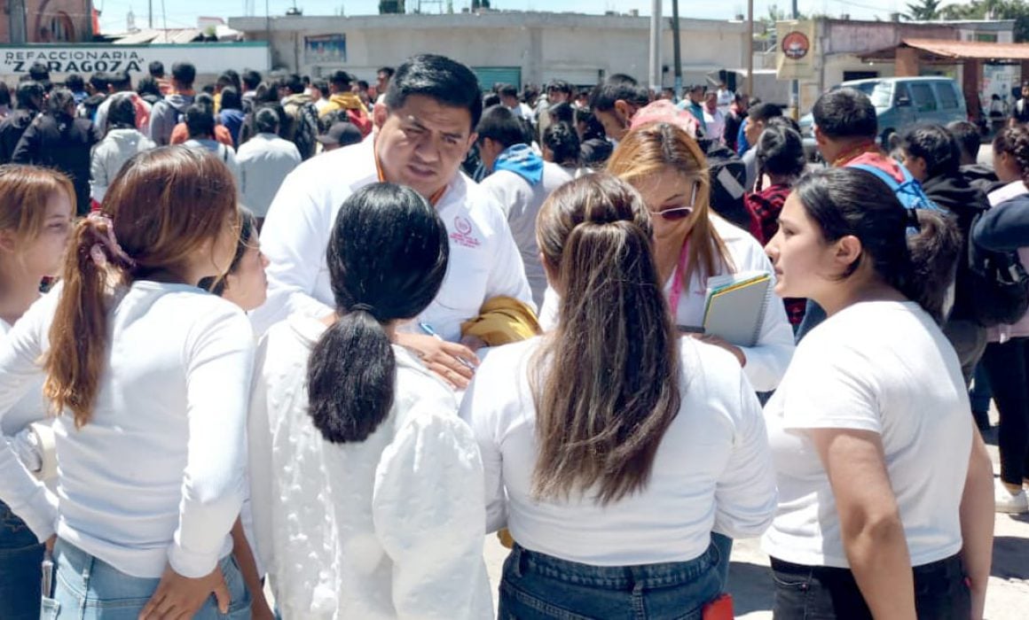 Acompaña CEDH manifestación de estudiantes de la Normal Rural de Panotla  Alias 