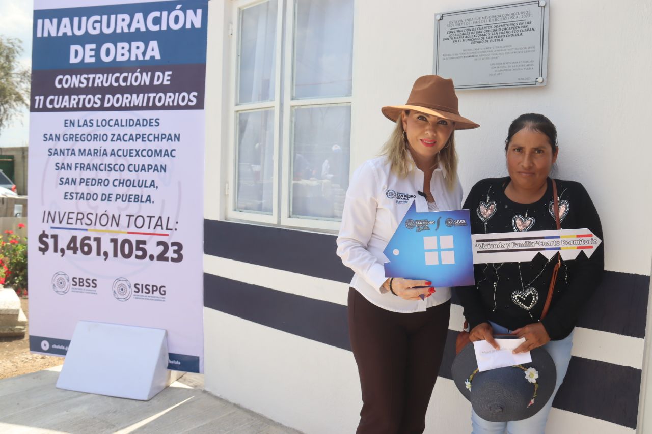 Reafirma Paola Angon compromiso con las familias vulnerables, con la entrega de cuartos adicionales