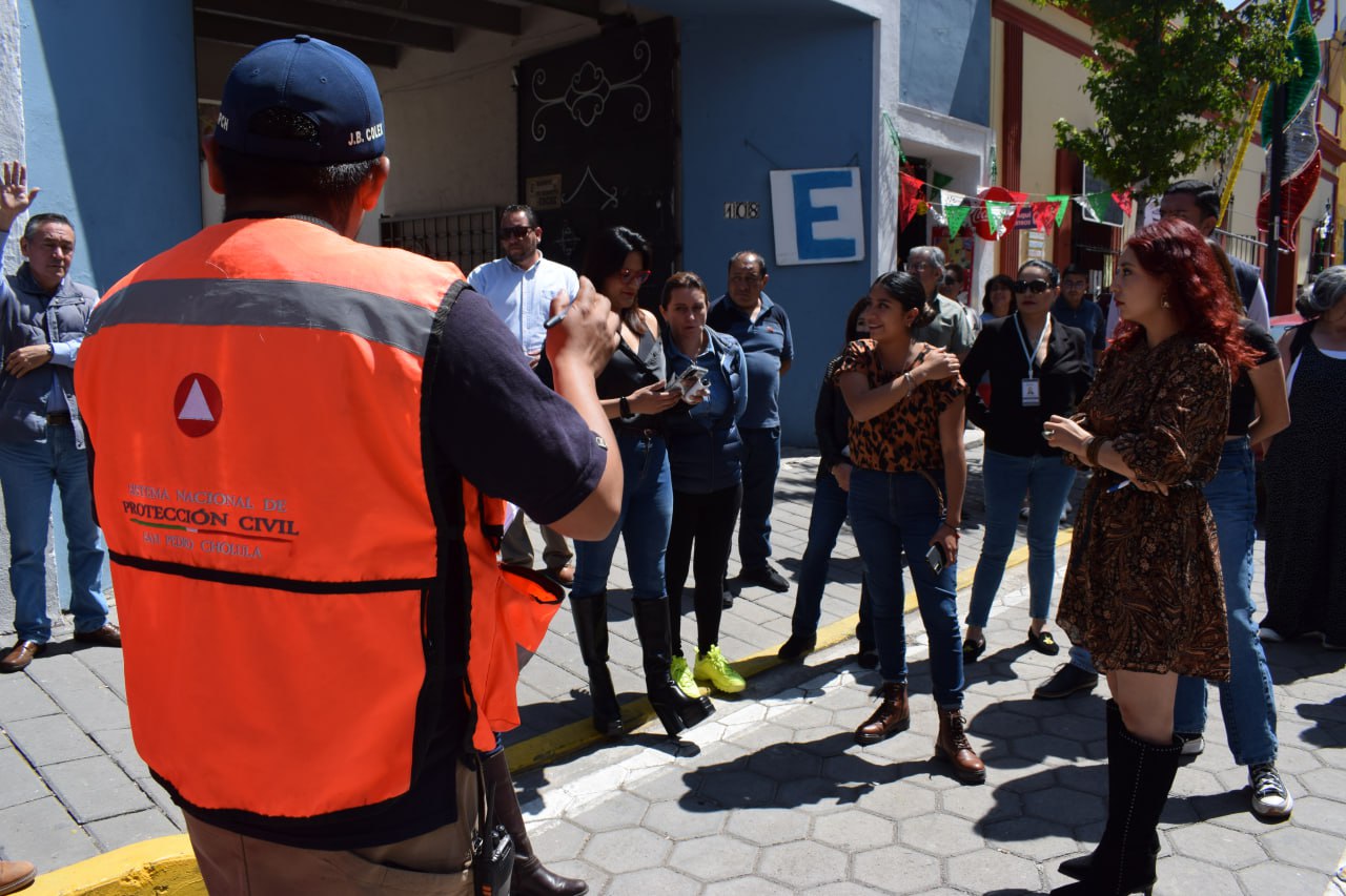 Gobierno de Cholula participa en Segundo Simulacro Nacional de Sismo junto a la ciudadanía