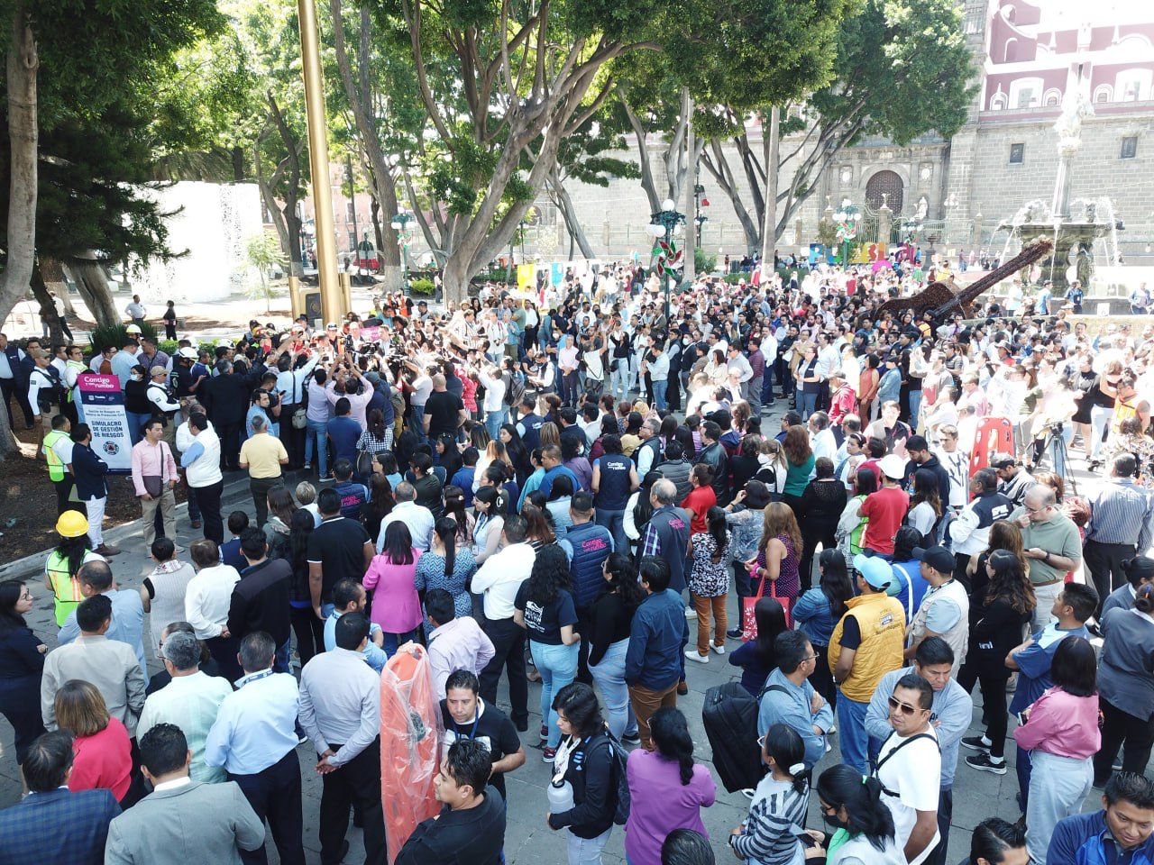 Ayuntamiento de Puebla participa en Segundo Simulacro Nacional