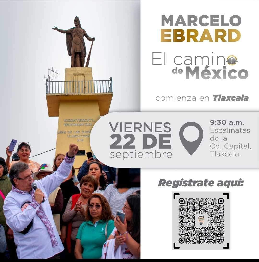 Arrancará Marcelo Ebrard gira nacional en Tlaxcala este viernes