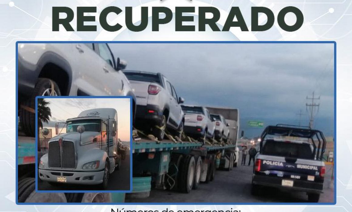 Localiza en minutos policía de Huamantla tractocamión con reporte de robo