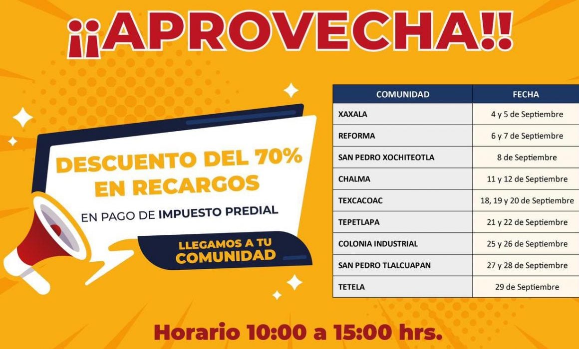 Caja itinerante de la Tesorería de Chiautempan llega a Colonia Industrial