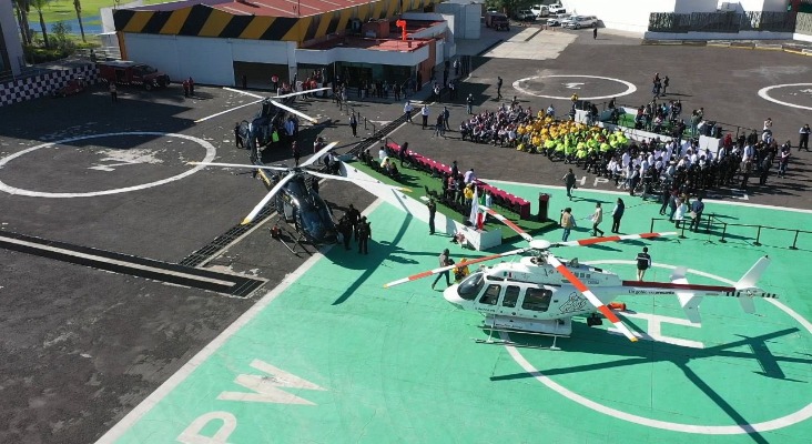 Gobierno estatal reactiva helicópteros para uso de Protección Civil, Seguridad Pública y Salud