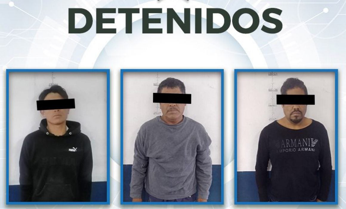 Detienen policías a 3 personas en bulevar Yancuitlalpan