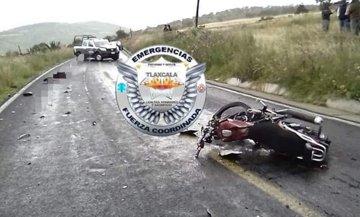Muere pareja a bordo de motocicleta tras colisionar en Tlaxco