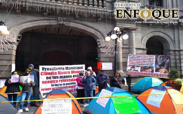 Tras 71 días, ex sindicalizados del Ayuntamiento levantan plantón
