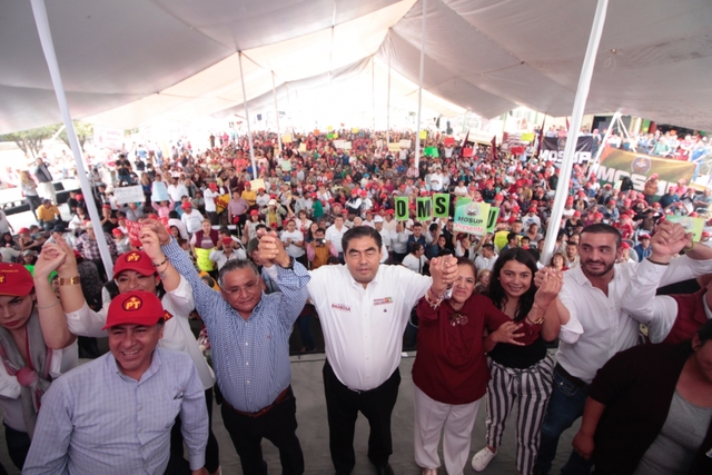 Celebra Barbosa Huerta participación de Claudia Rivera aunque dice que no está en la estructura de campaña