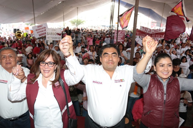 Miguel Barbosa y Andrés Manuel López Obrador son políticos probados: Yeidckol Polevnsky 