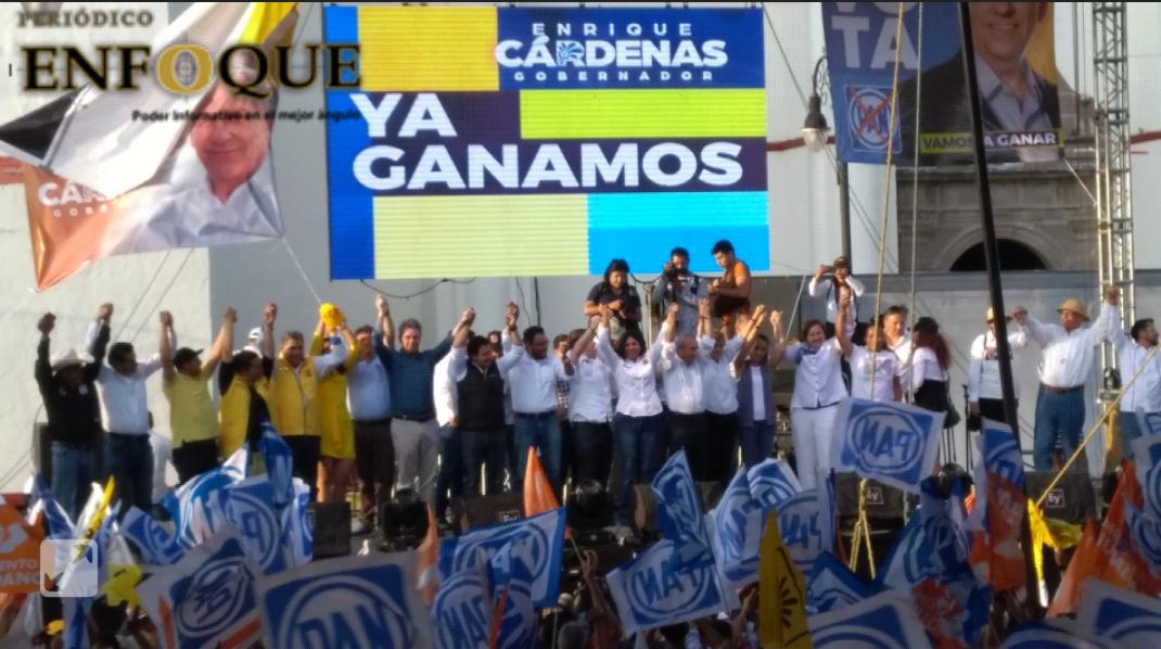 Cierra campaña Enrique Cárdenas; "vamos por un Puebla sin corrupción" (video)