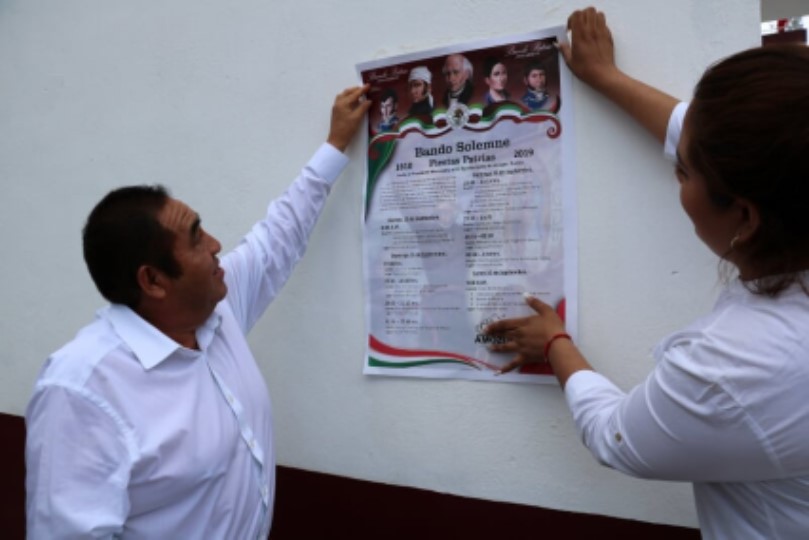 Todo listo para celebrar las fiestas patrias en Amozoc 