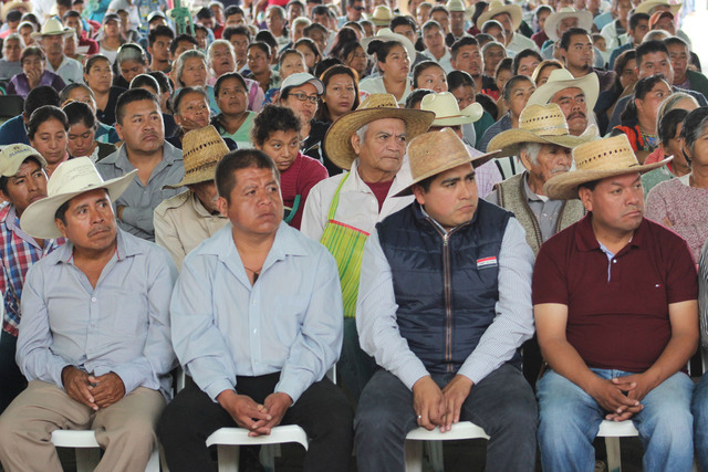 Entrega Desarrollo Rural paquetes tecnológicos a productores de Tepexco y Cohuecan  