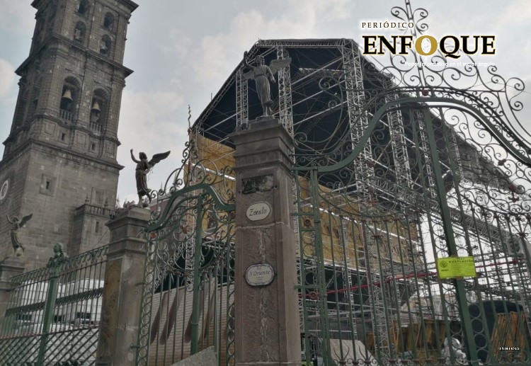 Banorte y Museos Vaticano deberán reparar daños en atrio de la Catedral de Puebla