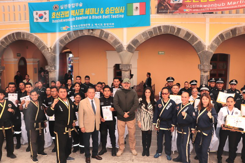 Culminan elementos de Secretaría de Seguridad Ciudadana de San Pedro Cholula curso en defensa y derechos humanos