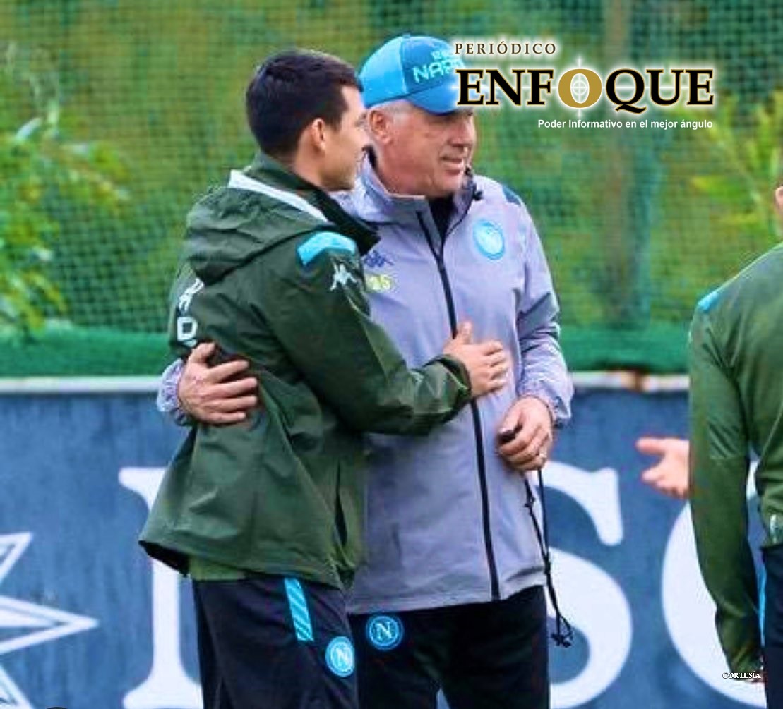 Chucky Lozano tuvo emotiva despedida con Carlo Ancelotti