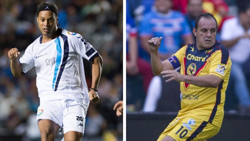 Ronaldinho llega a Morelos para jugar partido benéfico con el 'Cuau'