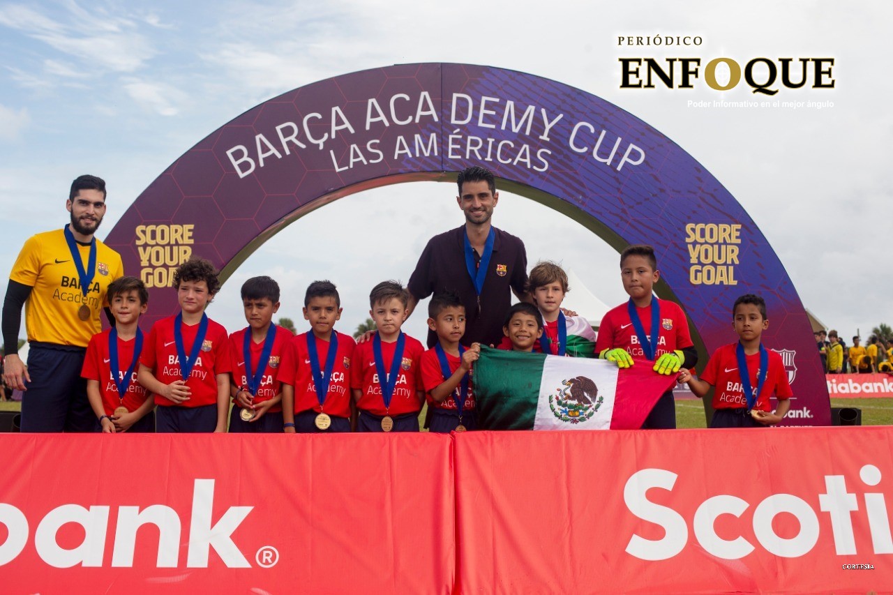 Escuela poblana logró título en la Barça Academy Cup