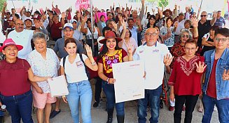 Tonantzin Fernández firma compromisos con vecinos del Infonavit Santiago en San Pedro Cholula