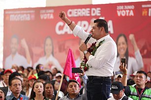 Alejandro Armenta promete gobierno humanista en cierre de campaña en Atlixco