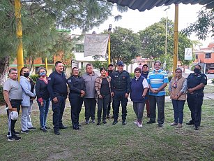 Policía de Tlaxcala Capital evaluó a comité de vecinos vigilantes de Acuitlapilco