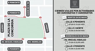 Se implementarán cierres viales durante 28 y 29 de mayo en cabecera municipal de San Pedro Cholula