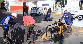 Ayuntamiento de San Pedro Cholula inició con las labores de rehabilitación del alcantarillado pluvial 