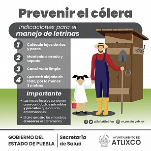 Atlixco emite recomendaciones para prevenir enfermedades diarreicas o cólera por temperaturas extremas