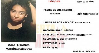 Fernanda Martínez, de 15 años, desapareció en Puebla, ayuda a localizarla