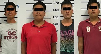 En San Andrés Cholula fueron detenidos cuatro presuntos ladrones de material de construcción 