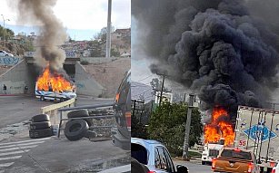 Reportaron quema simultánea de vehículos en Tijuana, Ensenada y Mexicali